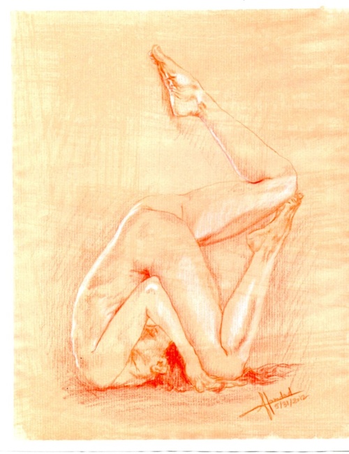 Variation of Halasana (Plow)