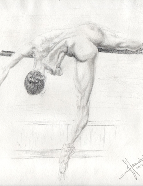Warming up at the bar (Side Stretch)